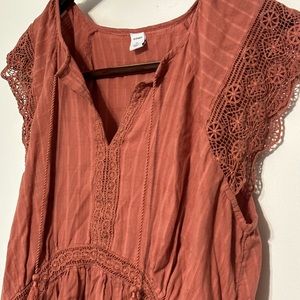 XL Rose Old Navy Midi Dress with lace detail